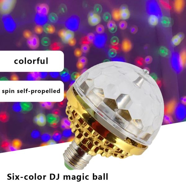 Boule rotative colorée disco rotatif balbe socket socket rgb stade light light family room fête fety atmosphère lampe