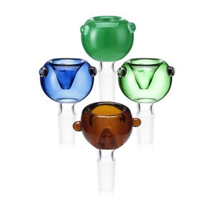 Les bols en verre ronds colorés de fumer glissent les joints épais de bol pour des accessoires de tuyau d'eau de narguilé de bangs