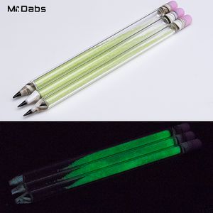 Colorido Arena Vidrio Lápiz Dabber Accesorios para fumar Resplandor en la oscuridad Pyrex Lápiz Dabbers Herramienta R Dab Rig Bong Tuberías de agua DHL