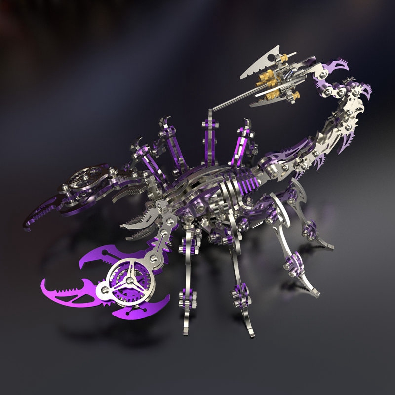 Renkli Scorpion King 3d Bulmaca Yetişkin Metal Oyuncak Montajı Dekorasyonu Eğitim Bulmaca Diy montajı 1283