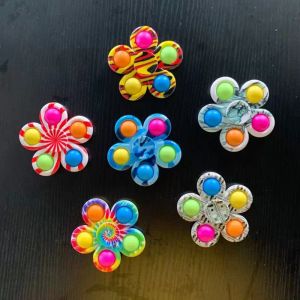 Planche à bulles sensorielle colorée, jouets, fossettes simples, jeu de doigt, Anti-Stress, Spinner ZM919