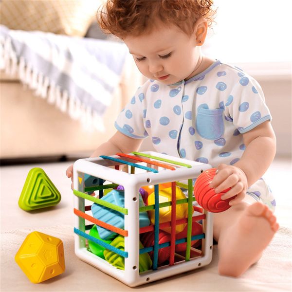 Blocs de forme colorée jeu de tri bébé Montessori apprentissage jouets éducatifs pour enfants Bebe naissance Inny 0 12 24 mois jouet cadeau