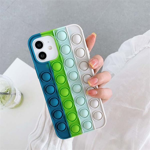Cases de teléfonos celulares anti-drop de silicona coloridos para el iPhone 13 12 Mini 11 Pro Max x xs xr 7 8 6s Plus Samsung Galaxy S20Ultra S21Ultra