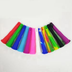 Coloré Silicone Narguilé Shisha Fumer Bong Vers Le Bas Tige Sèche Herbe Tabac Filtre Bol Pipe À Eau Portable DownStem Conception Innovante Porte-Cigarette