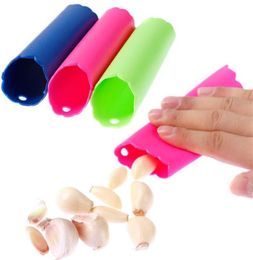 Colorful Silicone Peeler Easy Peeling Tube Aillis Magic Cuisine Accessoires d'outils de cuisson Gadget Gadget non toxique Aillis PE9944914