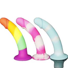 Silicone Silicone Simulation Dildo Eggless Penis Toys Sexy Couple Games Adultes Vibrator Vestibule Anal Prises SM Supplies Adult