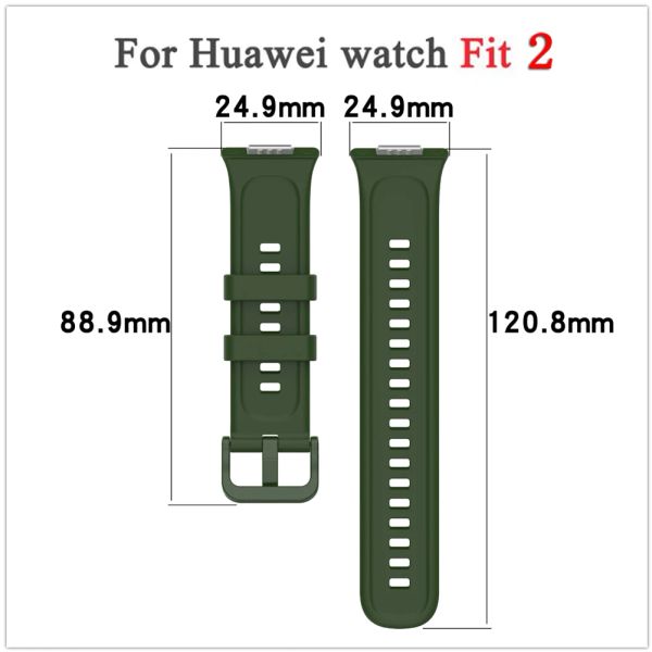 Sangle de montre en silicone colorée pour Huawei Watch Fit 2/1 Smartwatch Band Accessoires 22,7 mm Bracelet de bracelet Correa avec outil