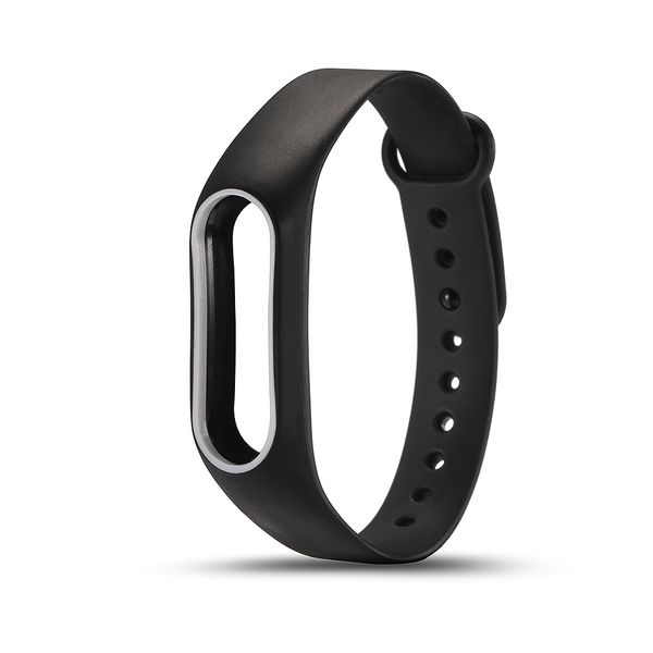 Correa de muñeca de silicona colorida, correa de reloj de repuesto de doble Color para pulseras originales Miband 2 Xiaomi Mi band 2