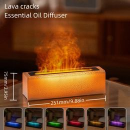 Kleurrijke gesimuleerde vlam luchtbevochtigers USB -plug geur diffuser diffuser desktop echografie etherische olie aromatherapie diffusers 240508