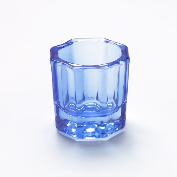 Crystal Glass Acrylique Powder Liquid Clail tasse colorée à plat cut