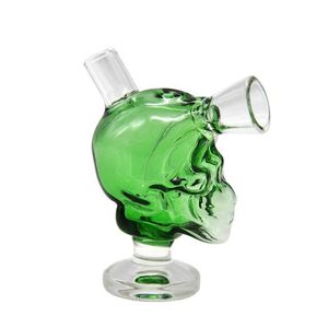 Coloré Fumer Bubbler Épais Verre Crâne Forme Pipes Portable Poche Mini Herbe Tabac Cône Porte-Cigarette Filtre Tube Pipe À Eau Bulle Main Bong Astuce DHL