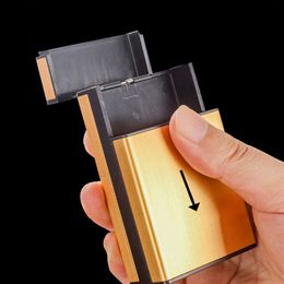Étuis à cigarettes colorés Boîte de rangement en plastique Logement exclusif Drop-Down Ouverture à ressort automatique Couverture à rabat Étanche à l'humidité Stash Case DHL
