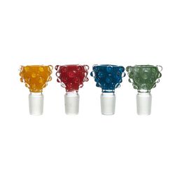 Coloré Fumer Pyrex Verre Épais Spécial Anti Slip 14MM 18MM Mâle Joint Bol À Bulles Filtre Remplaçable Herbe Sèche Tabac Huile Rigs Narguilé Bongs Pipes Outil DHL