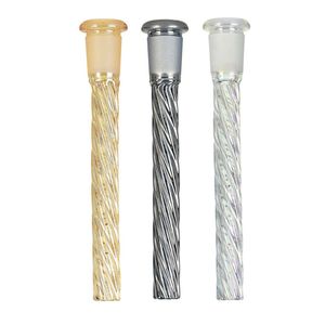 Colorido Fumar Rainbow Twists Tubo de filtro Pyrex Vidrio grueso Bong Hookah Waterpipe Downstems Difusores Hierba portátil Tazón de tabaco Titular de cigarrillos Downstem DHL