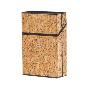 Étuis à cigarettes colorés à motif de grains de sciure de bois Boîte de rangement en plastique Boîtier exclusif Ouverture à ressort automatique Couverture à rabat Étanche à l'humidité