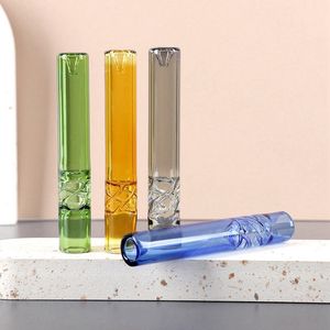 Tubo giratorio para fumar de colores Un bateador Pyrex Vidrio grueso Bong portátil Hierba Pipas de tabaco Porta cigarrillos Filtro de pipa de mano Boquilla Catcher Taster Bat Tips