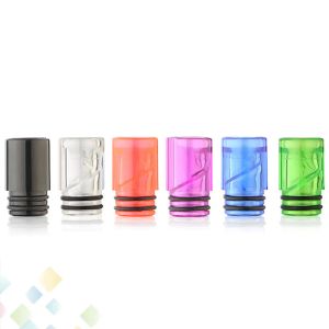 Kleurrijke Spiraal Drip Tip EGo AIO 510 Spiraalvormige Driptips Hoge kwaliteit Roken Accessoires Luchtstroom Mondstuk 6 Kleuren