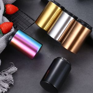 Abrebotellas de cerveza de acero inoxidable con empuje automático de alta calidad, 5 colores