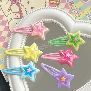 Colorful Star BB Hair Clips Y2K Women Grils Cute Metal Star Hairpin Side Barrettes Hair Grip Headwear Hair Accessories