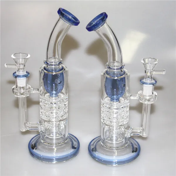 Colorido Tubo recto Bong de vidrio Cachimba Percolador Tubos de agua Colector Embriagador Aceite Dab Rig Tonado Bongs