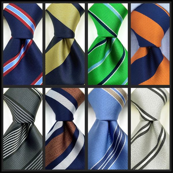 Taille classique à rayures colorée Tie paisley Black Ties for Men Silk Butterfly Wedding Party Neckties 240323