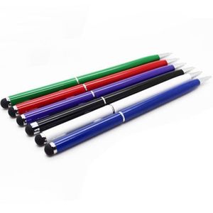 Kleurrijke stylus pennen universele capacitief 2 in 1 touchscreen balpen voor Samsung mobiele telefoon tablet pc