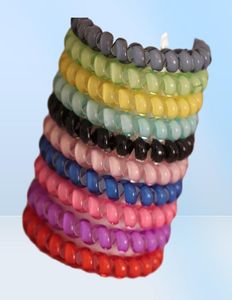 Kleurrijk Telefoonsnoer Paardenstaarten Houder Gom Goede Kwaliteit Meisjes Elastisch Haar Touw Snoep Kleur Armband 18 Kleuren5764245