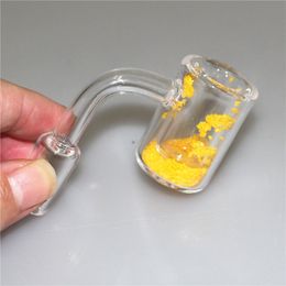 Colorido Termocrómico Cuarzo Banger Nails arena color Cambio doble banger Macho hembra 14mm 18mm bangers para Glass Bong Dab Rig