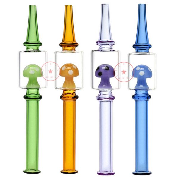 Colorful épais verre fumer des champignons plates d'huile de narguilé Shisha Smoking Water Typpe Banger Bubbbler Nails Tip Portable Filtre Porte-cigarette Mouth Piste Dhl