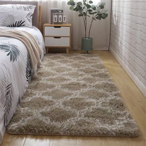 Kleurrijke Tie Dye Shaggy Neard Tapijt voor Bed Room Living Modern Rainbow Pluche Faux Bont Area Tapijt Fluffy Floor Mat Nordic 220301