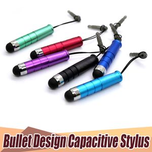 Kleurrijke Touch Pen Mini Stylus Touch Pen met Plastic Materiaal Capacitieve Touch Pen voor Mobiele Telefoon Tablet PC Gratis verzending 1000pcs / lot