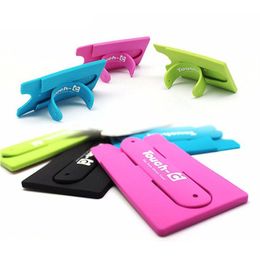 Kleurrijke Touch U Touch C Insert Bus Card Collection Silicone Stand Houder met Oortelefoon Winder Kaarttas Snijder voor mobiele telefoon