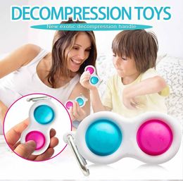 Jouets colorés, jouet sensoriel à bulles, porte-clés pour bébé, éducation précoce, autisme, anxiété, anti-Stress, outils 4237923