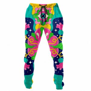 kleurrijke Trippy Lg Baggy Broek Heren Gym Joggingbroek 3D Print Hippie Casual Joggers Streetwear Herfst Losse Sport Y2k Broek 19GR #