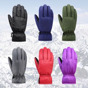 Gants pleins de doigts pleins extérieurs d'hiver unisexes colorés