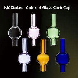 Accesorios para fumar con tapa de carburador de vidrio estilo bola de Bubber universal de colores para la mayoría de los bangers de cuarzo de tazón plano de colores para pipas de agua en mr dabs