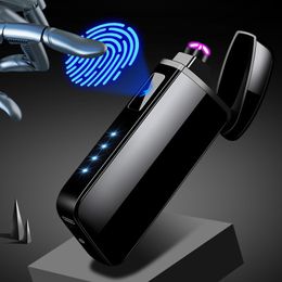 Coloré USB ARC Briquet Tactile Induction Charge LED Électricité Affichage Conception Innovante Pour Dry Herb Tabac Cigarette Bong Fumer DHL