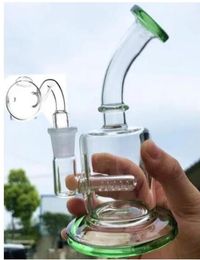5.9 pulgadas Base de vaso Bong Hookahs Shisha Plataformas de aceite de vidrio embriagador Tubo de vidrio de humo Bongs de agua de vidrio con junta de 14 mm
