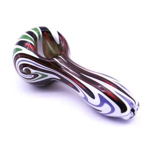 Coloré Perruque Wag Motif Tuyaux En Verre Épais Conception Portable Cuillère Bol Sèche Herb Filtre À Tabac Bong Pipe À Main À La Main Huile Rigs Fumer Porte-Cigarette