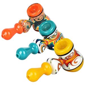 Coloré Perruque Wag Pyrex Tuyaux En Verre Épais Herbe Sèche Tabac Barboteur Cuillère Bol Filtre Plates-formes Pétrolières Pipe À Main À La Main Portable Bong Fumer Porte-Cigarette Tube DHL