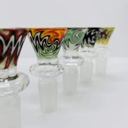 Kleurrijke pruik wag rookglas 14 mm