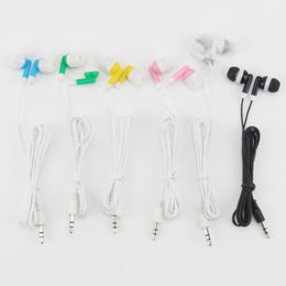 Écouteurs filaires colorés stéréo jetables dans l'oreille écouteurs 3,5 mm casque de classe pour téléphone portable école bibliothèque musée utilisation unique