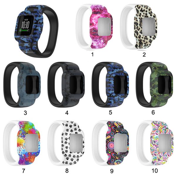 Bracelet coloré Silicone sans boucle bracelet de montre bracelet de montre remplacement de sport pour Garmin Vivofit jr.3 usine directe