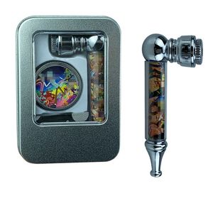 Kleurrijke zinklegering mini pijpen kit draagbare verwijderbare droge kruiden tabak grinder grinder crusher filter handpipes rookbuis innovatieve sigarettenhouder