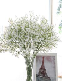 Colorfull artificial gypsophila silicone macio real toque flores artificial gypsophila para casamento festa em casa decoração festiva h7481611