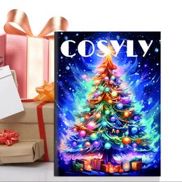 Livre de coloriage, série d'arbres de Noël, cadeau de vacances, relaxation, soulagement du stress, méditation, créativité gratuite, papier de haute qualité, pape polyvalent, parfait pour cadeau