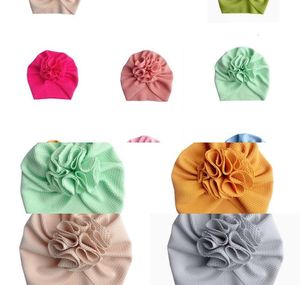 Kleuren strik gratis schattige grote dhl haarband 18 hoeden baby kinderen peuter elastische petten tulband hoofd wraps bow-knoop haaraccessoires 538 K220218898916