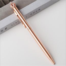 Couleurs Creative 1.0 Mm De Luxe Couronne Stylo À Bille Pour Dame De Mariage Bureau Fournitures Scolaires Cadeau 2 PCS / Ensemble