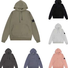 Cores Designers Mens Stones Island Hoodie Candy Hoody Mulheres Casual Manga Longa Casal Solto O-pescoço Moletom Movimento Corrente HF3L40