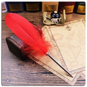 Couleurs en vedette plume stylo mignon stylos à bille promotionnels élégants cadeaux de noël Kawaii pour l'écriture
